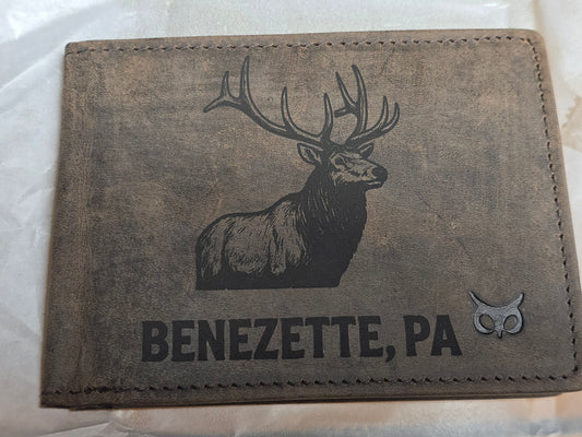 Personalized Leather Bifold Wallet – Custom Laser Engraved